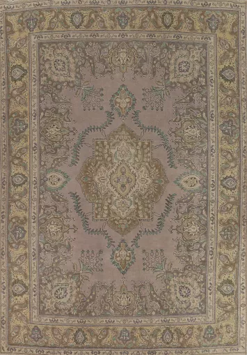 Vintage Wool Tabriz Persian Area Rug 10x13