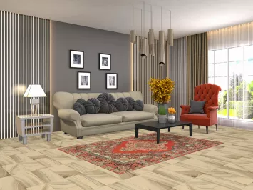 Vintage Wool Sarouk Persian Rug 4x7