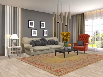 Pre-1900 Antique Vegetable Dye Oushak Turkish Area Rug 7x10