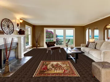 Antique Vegetable Dye Karabagh Oriental Rug 4x6