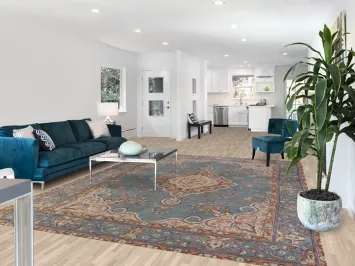 Handmade Blue Tabriz Persian Area Rug 8x11