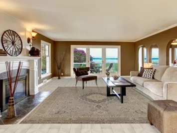 Geometric Tabriz Persian Area Rug 9x12