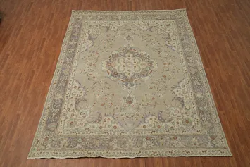 Vintage Wool Tabriz Persian Area Rug 10x13