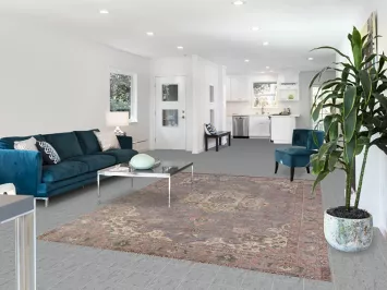 Gray Wool Handmade Tabriz Persian Area Rug 7x10