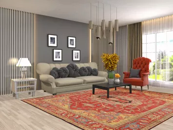 Geometric Heriz Serapi Oriental Area Rug 8x10