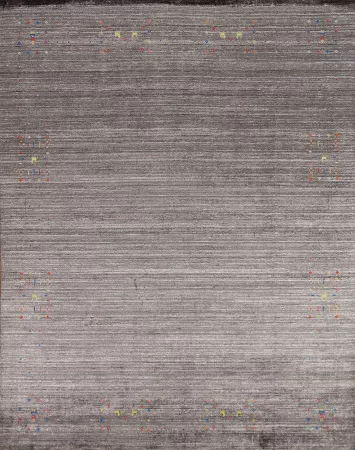 Handmade Silk Gray Gabbeh Oriental Area Rug 8x10