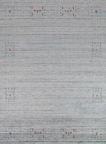 Striped Wool Gabbeh Oriental Area Rug 8x10