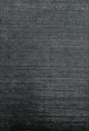 Sophisticated Dark Tone Gabbeh Area Rug 9x12 with Subtle Accents