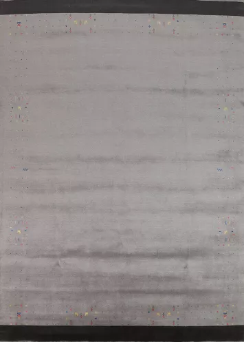 Gray Wool Gabbeh Oriental Area Rug 9x12