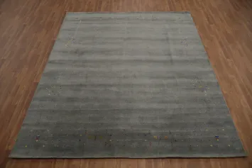 Gray Toned Gabbeh Area Rug Offering Contemporary Chic to Any Room 8x10
