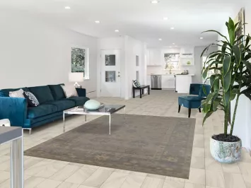 Handmade Gray Oushak Indian Area Rug 6x9