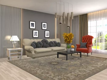 All-Over Handmade Oushak Indian Area Rug 8x10