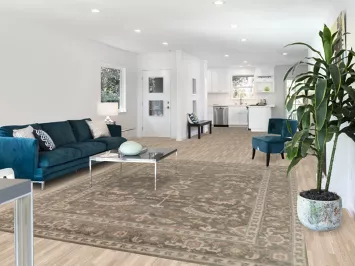 All-Over Floral Handmade Oushak Indian Area Rug 8x10