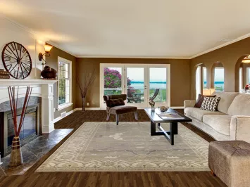 Earth Tone Wool Oushak Indian Area Rug 9x12