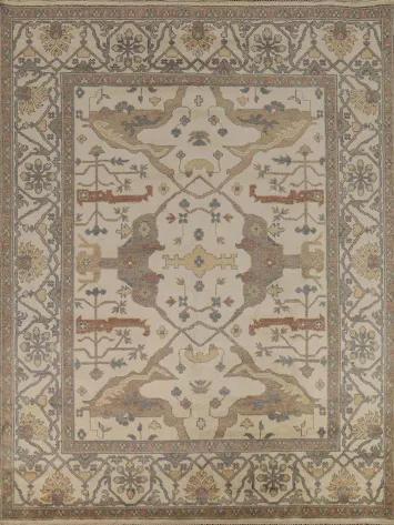 Earth Tone Wool Handmade Oushak Indian Area Rug 8x10
