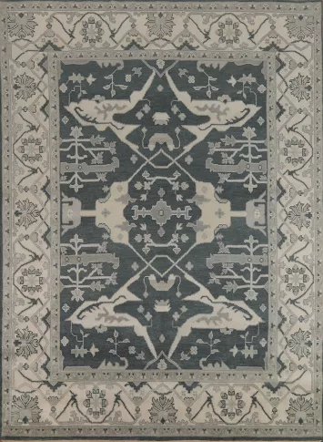 Blue Handmade Oushak Indian Area Rug 8x10