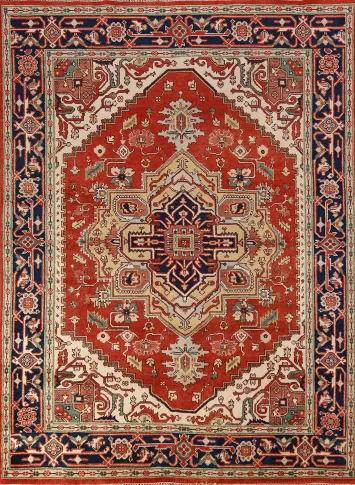 Geometric Heriz Serapi Oriental Area Rug 8x10