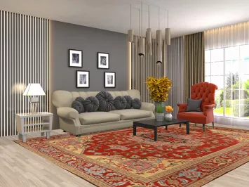 Geometric Heriz Serapi Oriental Area Rug 9x12