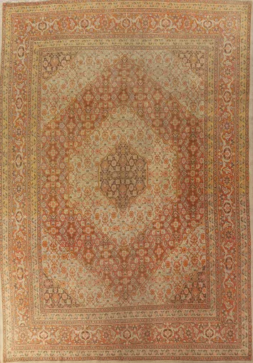 Antique Vegetable Dye Tabriz Persian Area Rug 10x13