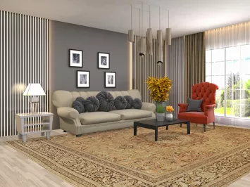 Pre-1900 Vegetable Dye Tabriz Haj jalili Persian Area Rug 9x13