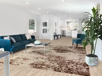 Abstract Transitional Turkish Area Rug 8x10