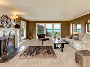 Transitional Oriental Area Rug 5x8