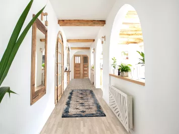 Transitional Oriental Runner Rug 3x10