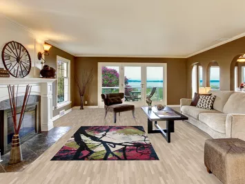 Transitional Oriental Area Rug 5x8