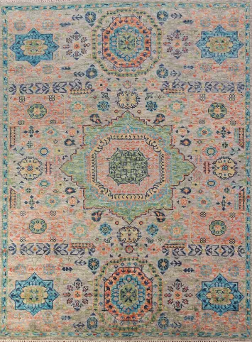 Traditional Wool Kazak Indian Area Rug 8x10