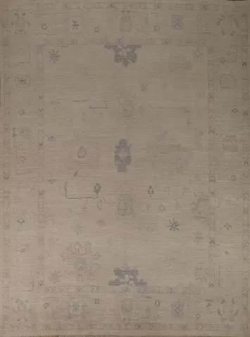 Vegetable Dye Handmade Oushak Turkish Area Rug 8x10