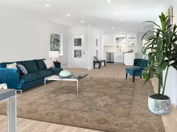 Vegetable Dye Brown Oushak Turkish Area Rug 9x12