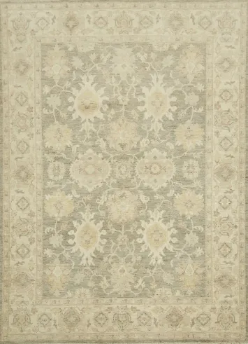 Vegetable Dye Muted Color Oushak Turkish Area Rug 9x12