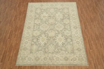 Vegetable Dye Muted Color Oushak Turkish Area Rug 9x12