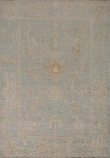 Vegetable Dye Wool Oushak Turkish Rug 5x7