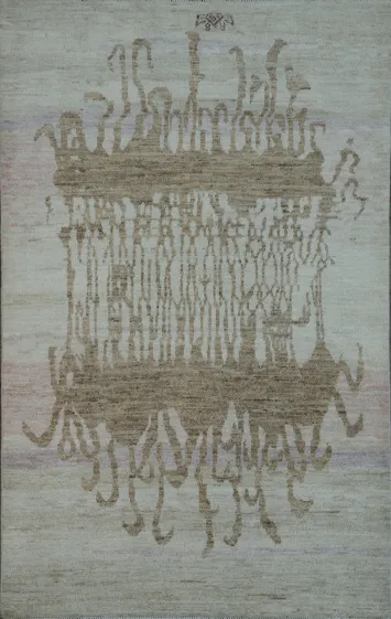 Vegetable Dye Wool Oushak Turkish Rug 4x6