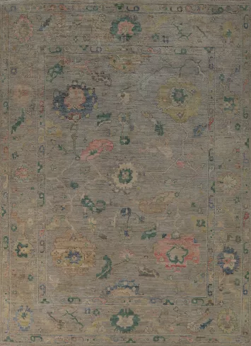 Vegetable Dye Wool Oushak Turkish Area Rug 8x10