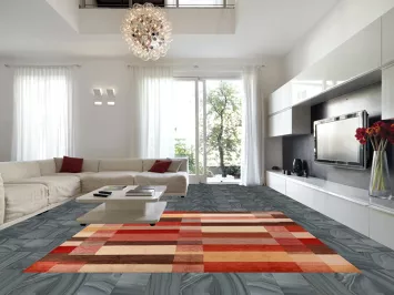 Modern Wool Gabbeh Kashkoli Vegetable Dye Square Rug 11x11