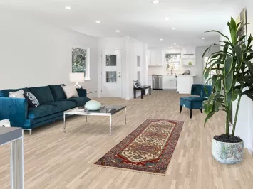 Ivory Wool Heriz Serapi Indian Runner Rug 2x8