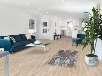 Blue Handmade Wool Oushak Indian Rug 3x6