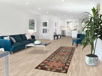 Teal Blue Geometric Kazak Indian Runner Rug 3x10