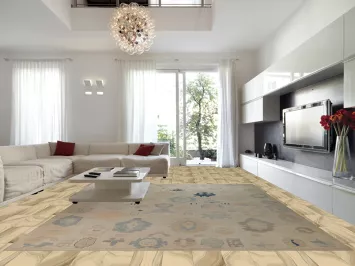 Vegetable Dye Oushak Turkish Large Rug 12x15