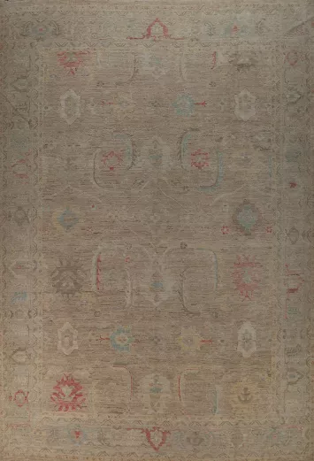 Vegetable Dye Oushak Turkish Large Rug 10x14