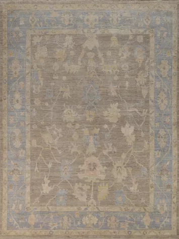 Vegetable Dye Wool Oushak Turkish Area Rug 8x10