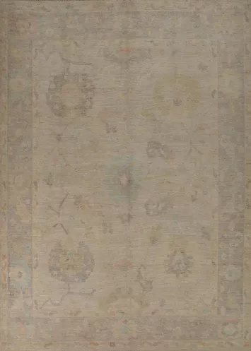 Vegetable Dye Wool Oushak Turkish Area Rug 8x10
