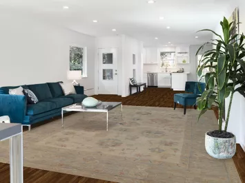 Vegetable Dye Wool Oushak Turkish Area Rug 9x12