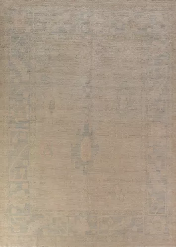 Vegetable Dye Wool Oushak Turkish Area Rug 9x12