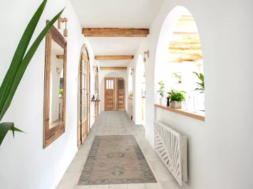 Vegetable Dye Wool Oushak Turkish Runner Rug 3x8