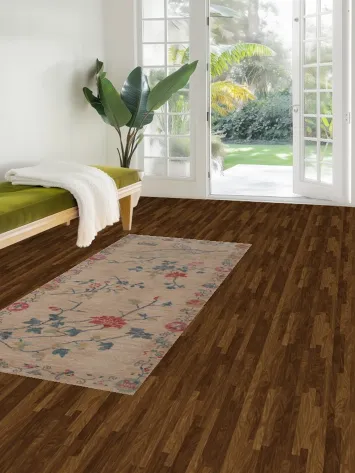 Vegetable Dye Wool Art Deco Turkish Rug 3x6