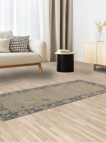 Vegetable Dye Wool Oushak Turkish Rug 3x6