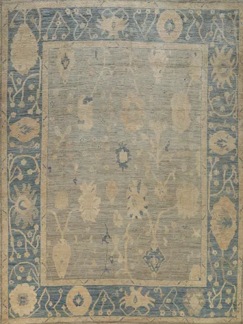 Vegetable Dye Wool Oushak Turkish Area Rug 8x10